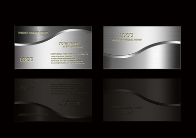 黑白交織，盡顯風范 高端商務家具名片模板設計